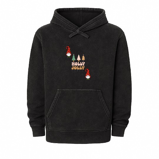 Holly Jolly Vibes Mineral Wash Hoodies