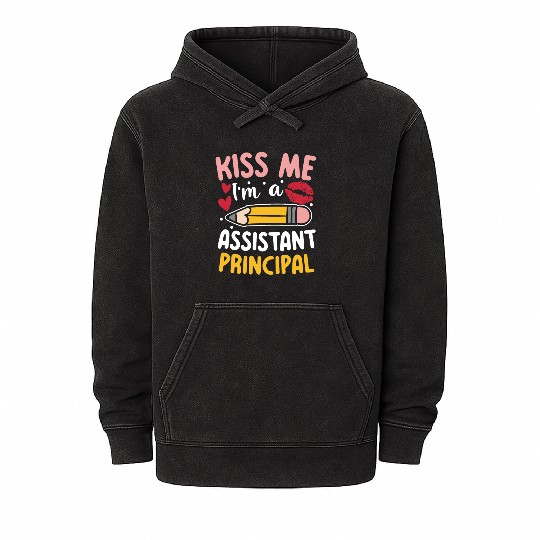 I'm An Assistant Principal for a School Counselor Mineral Wash Hoodies