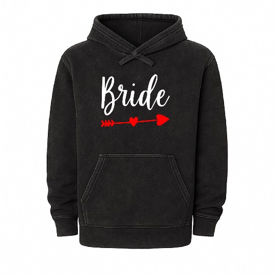 Bride Wedding Engagement Bachelorette Party Mineral Wash Hoodies