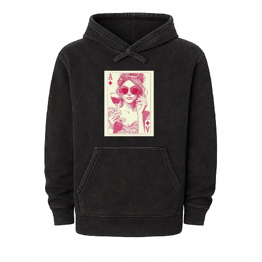 joker girl Mineral Wash Hoodies