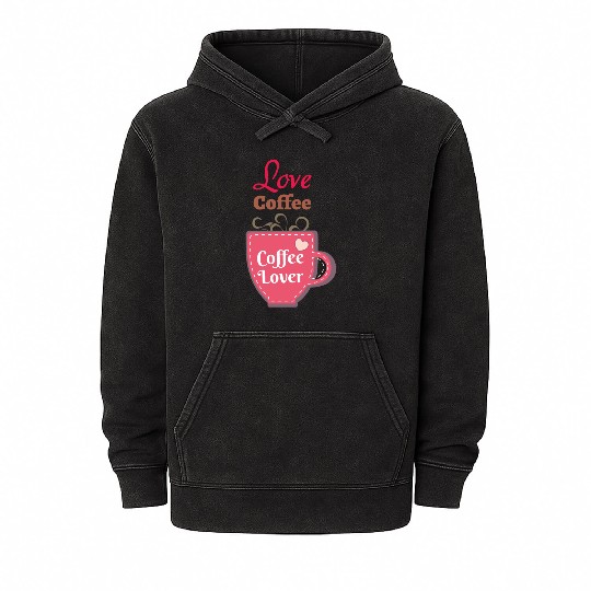 LOVE COFFEE Mineral Wash Hoodies