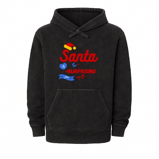 Santa Claus Mineral Wash Hoodies