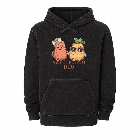 Sweet Potato Duo Mineral Wash Hoodies