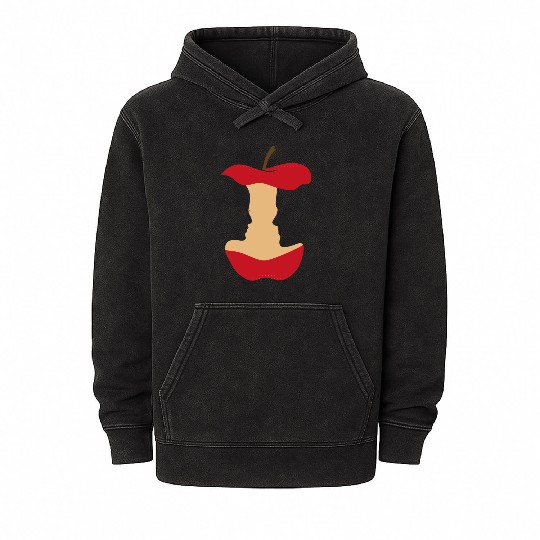 An apple or two kissing faces in this Fun Optical Mineral Wash Hoodies