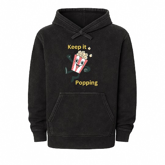 Keep it popping! Popcorn Character! Mineral Wash Hoodies