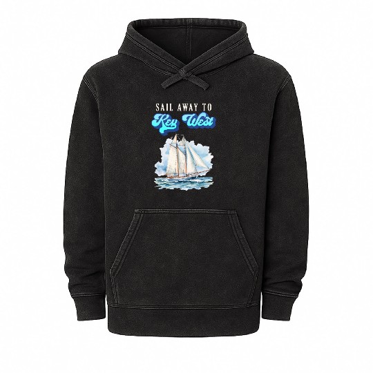 SAIL AWAY TO KEY-WEST Florida Keys Sunshine-State Mineral Wash Hoodies