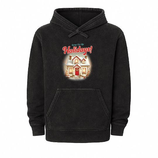 Home for the Holidays, Merry Christmas Mineral Wash Hoodies