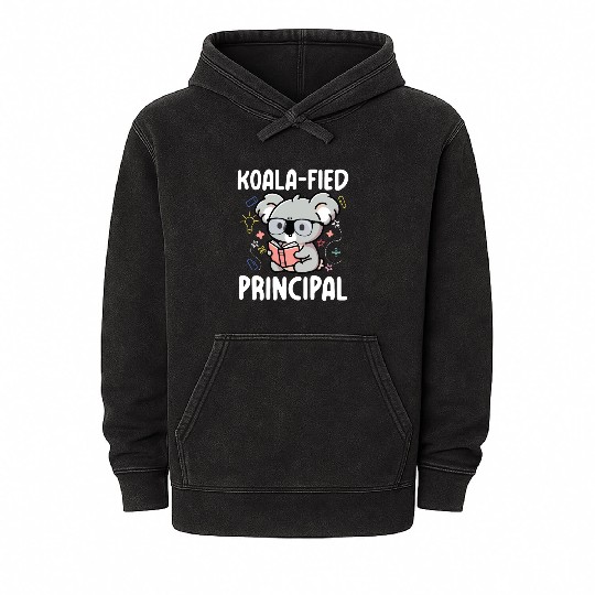 Koala-fied Principal for a School Counselor Mineral Wash Hoodies