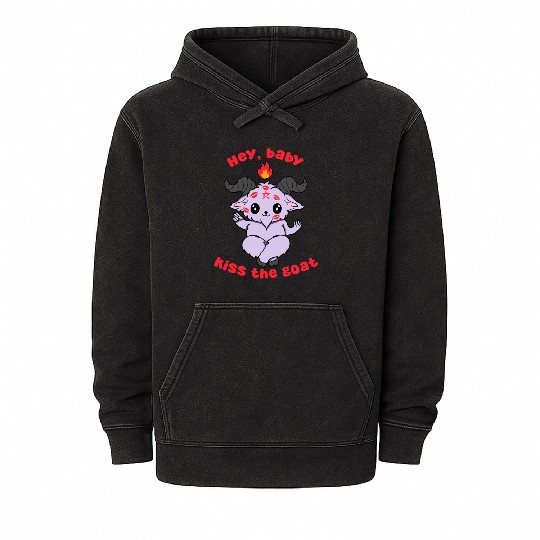 Kiss the Goat Mineral Wash Hoodies