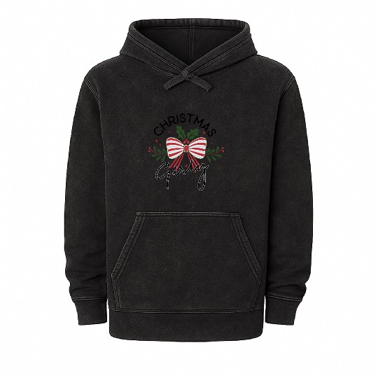Christmas girly Mineral Wash Hoodies