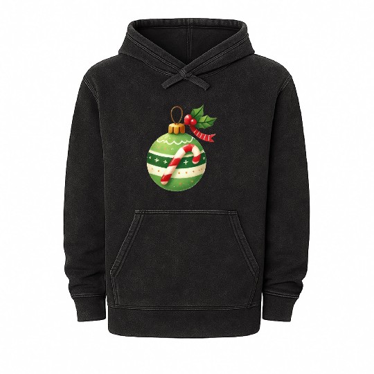 Merry Christmas, Christmas Coquette Bow Mineral Wash Hoodies