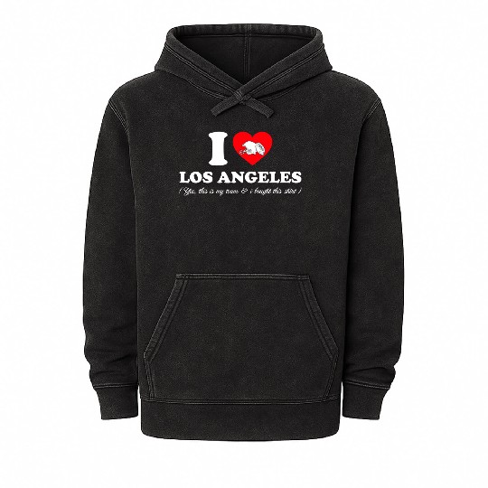 Groovy I Love Los Angeles Mineral Wash Hoodies