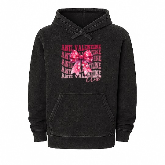 Anti Valentine Club Mineral Wash Hoodies
