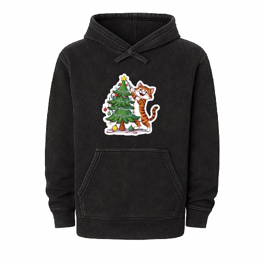 Climbing the Christmas Spirit Mineral Wash Hoodies
