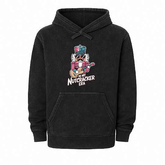 In My Nutcracker Era Nutcracker With Guitar Mineral Wash Hoodies
