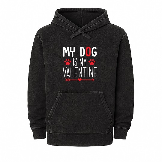 Valentines Retro, Happy Valentine Day Mineral Wash Hoodies