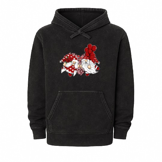 Gnomes Valentines Revelin Mineral Wash Hoodies