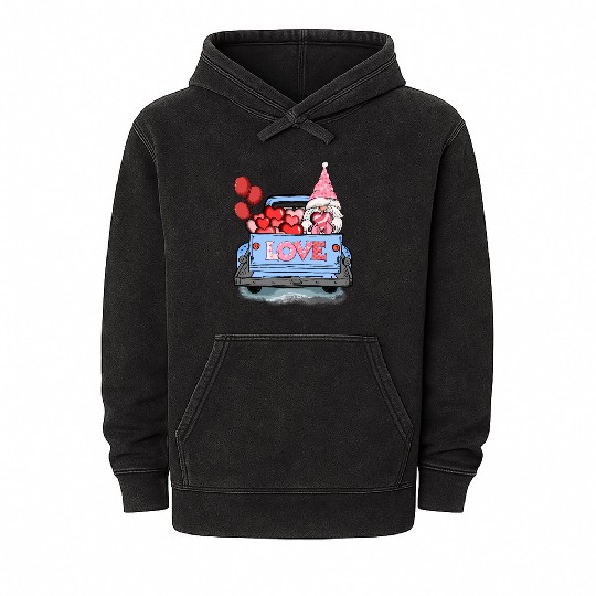 Gnomes Valentines Revelin Mineral Wash Hoodies