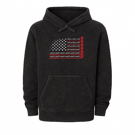 American Flag Golf Mineral Wash Hoodies