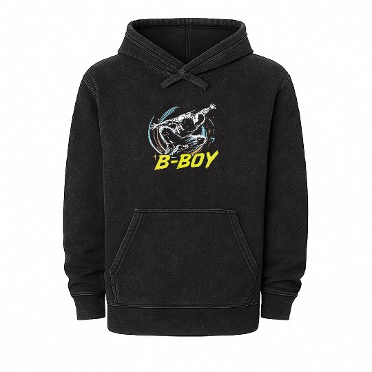 B-Boy Breakdance Breakdancer Urban Hip Hop Mineral Wash Hoodies