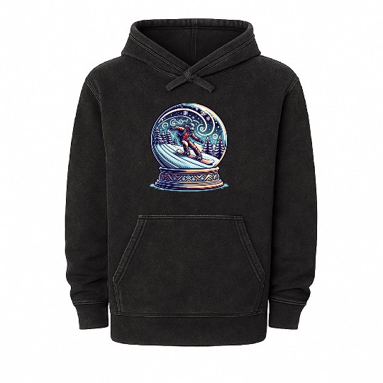 Snowboard Adventure in a Globe Mineral Wash Hoodies
