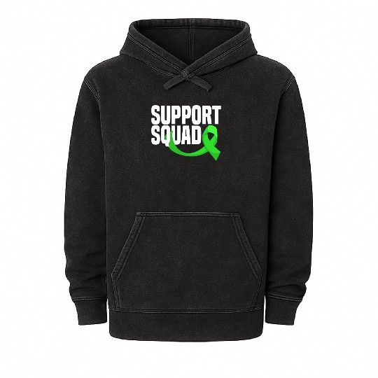 Non-Hodgkin Lymphoma Awareness Support Squad Mineral Wash Hoodies