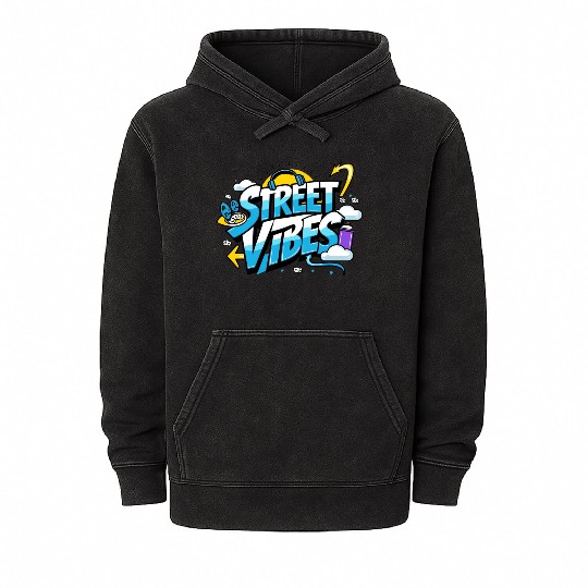 Street Vibes Mineral Wash Hoodies: Urban Art & Youth Energy