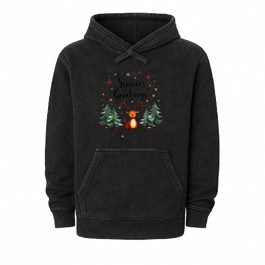 season's greetings Mineral Wash Hoodies