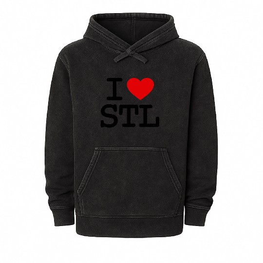 I Love St. Louis Mineral Wash Hoodies