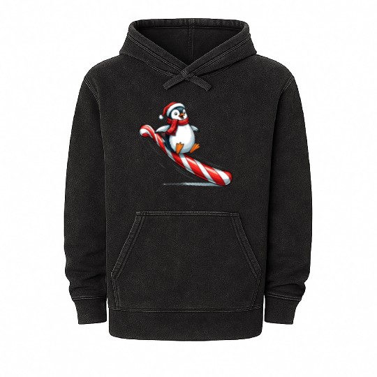 Penguin Candy Fun Mineral Wash Hoodies