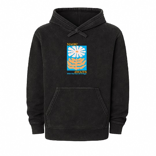 Magic Awaits With The Turn Of A Page Mineral Wash Hoodies