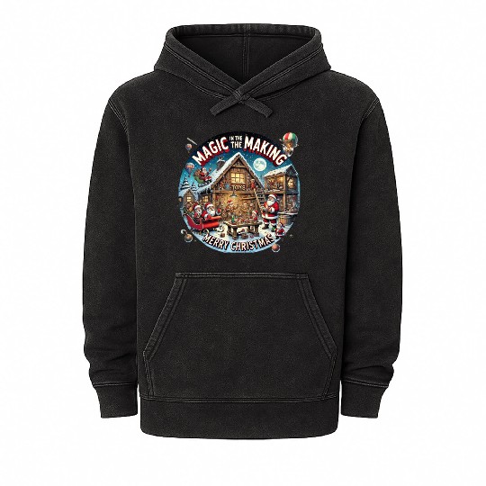 Santa's Workshop Christmas Magic Mineral Wash Hoodies