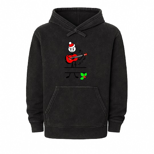Guitar Christmas for Christmas songs Mineral Wash Hoodies