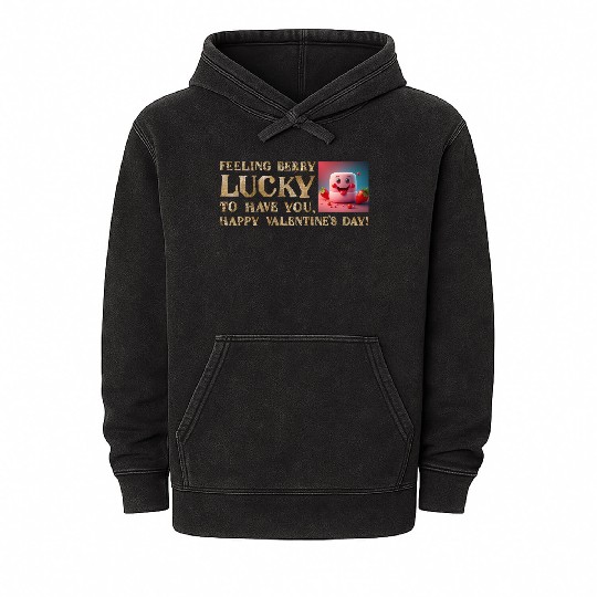 Feeling Berry Lucky to Have You This Valentine's D Mineral Wash Hoodies