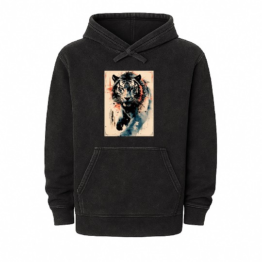 Tiger Stare Mineral Wash Hoodies