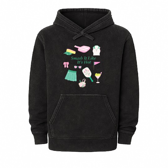 Padel Club Doodles Paddle Tennis Mineral Wash Hoodies