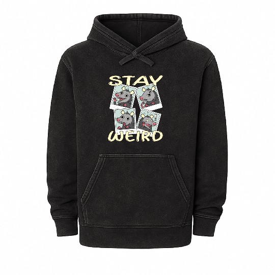 Stay Weird Mineral Wash Hoodies