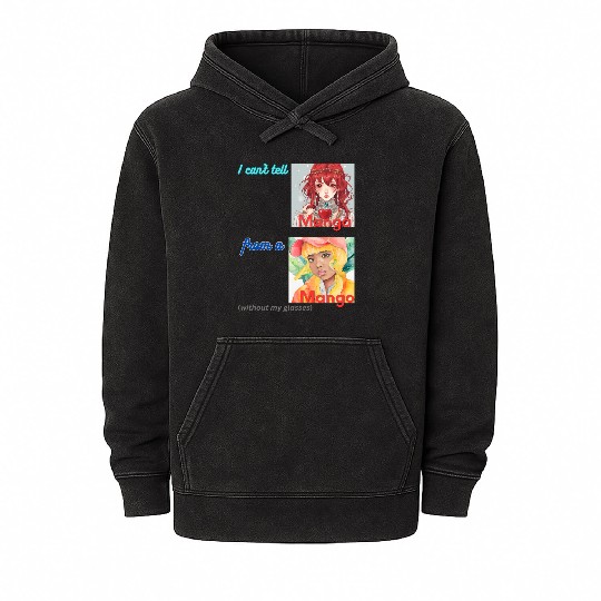 I can t tell manga from a mango Mineral Wash Hoodies