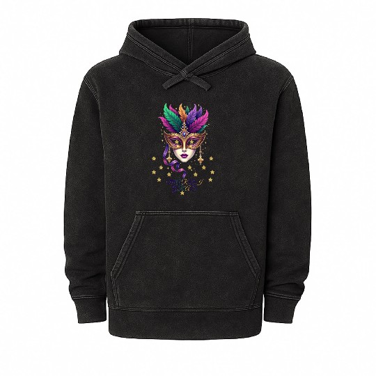 Madri Gras , mardi gras new orleans Mineral Wash Hoodies