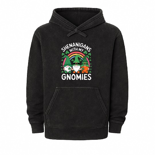 St. Patrick's Day Shenanigans with Gnomes Mineral Wash Hoodies