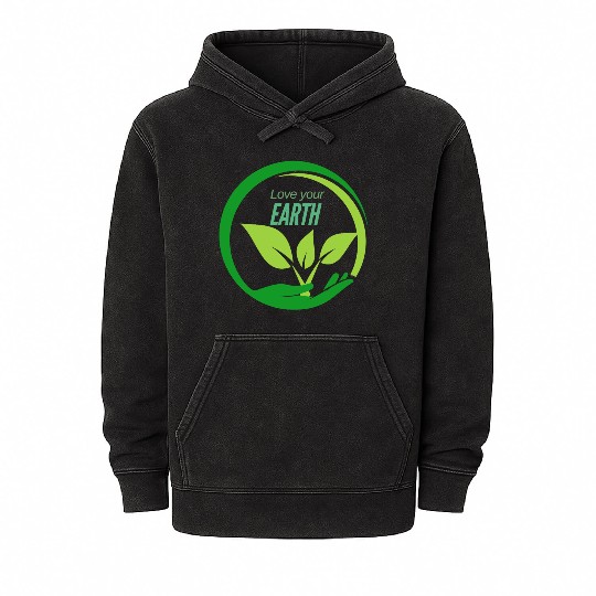 love your earth sustainability Mineral Wash Hoodies