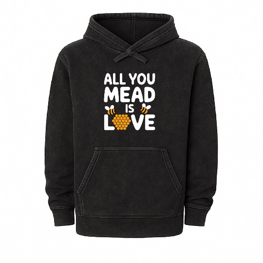 Mead Aficionados Honey Wine Enthusiasts Craft Mead Mineral Wash Hoodies