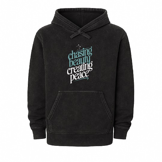 Libra Zodiac Chasing Beauty Creating Peace Mineral Wash Hoodies
