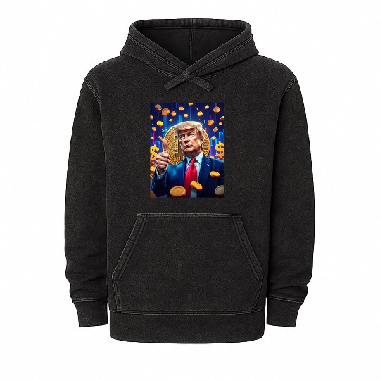 "Trump Digital" Mineral Wash Hoodies