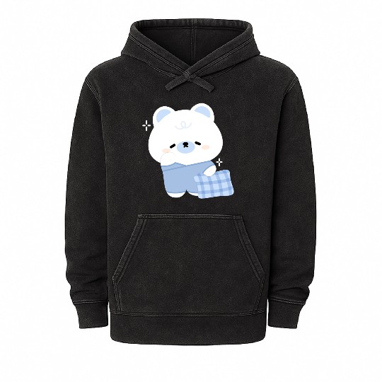 Sleepy Polar Bear Mineral Wash Hoodies