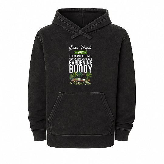 Plant Lover Gardening Husband Wife Mineral Wash Hoodies
