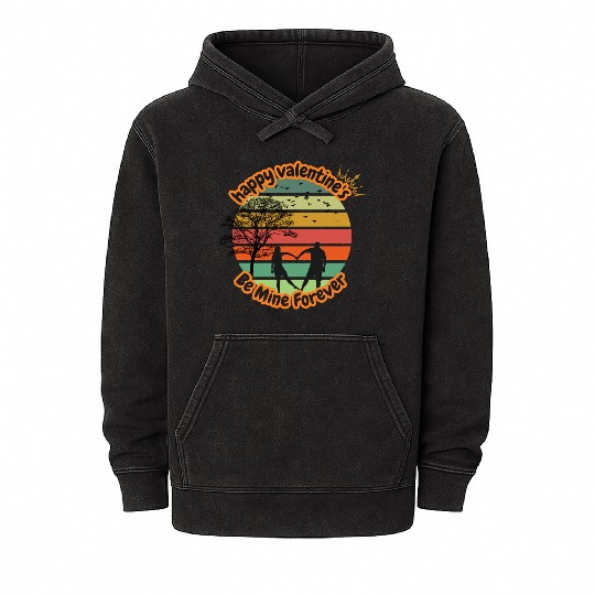 Be Mine Forever – Romantic Valentine's Day Mineral Wash Hoodies