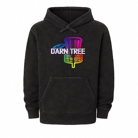 Darn Tree Disc Golf Funny Golfer Humor Outdoor Mineral Wash Hoodies