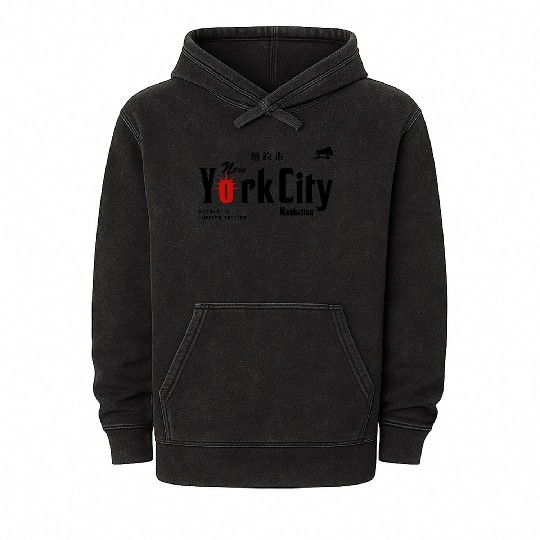 New York City - Manhattan Mineral Wash Hoodies