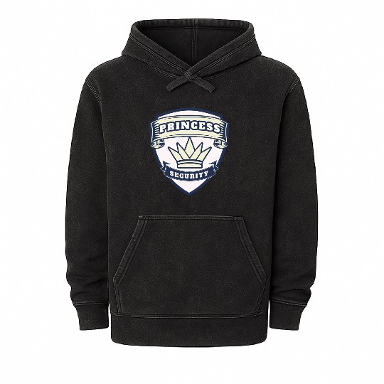 princess security birthday Mineral Wash Hoodies
